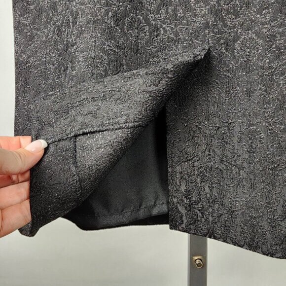 Linea Domani Black Flower Lace Pencil Skirt Size 6 - Picture 5 of 5